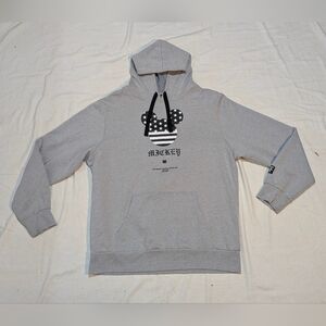 Disney Neff Mickey Mouse Women's hoodie Sweatshirt Womens XL Gray Pockets Stars